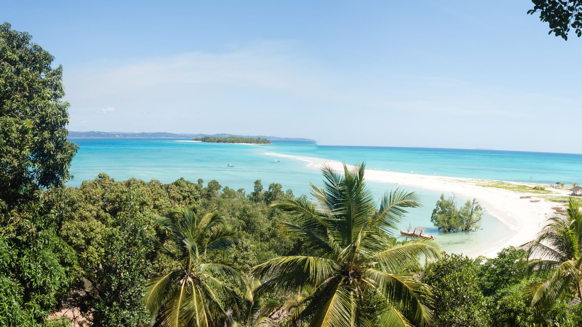 Image showing the coastline of the island of Nosy Be in Madagascar