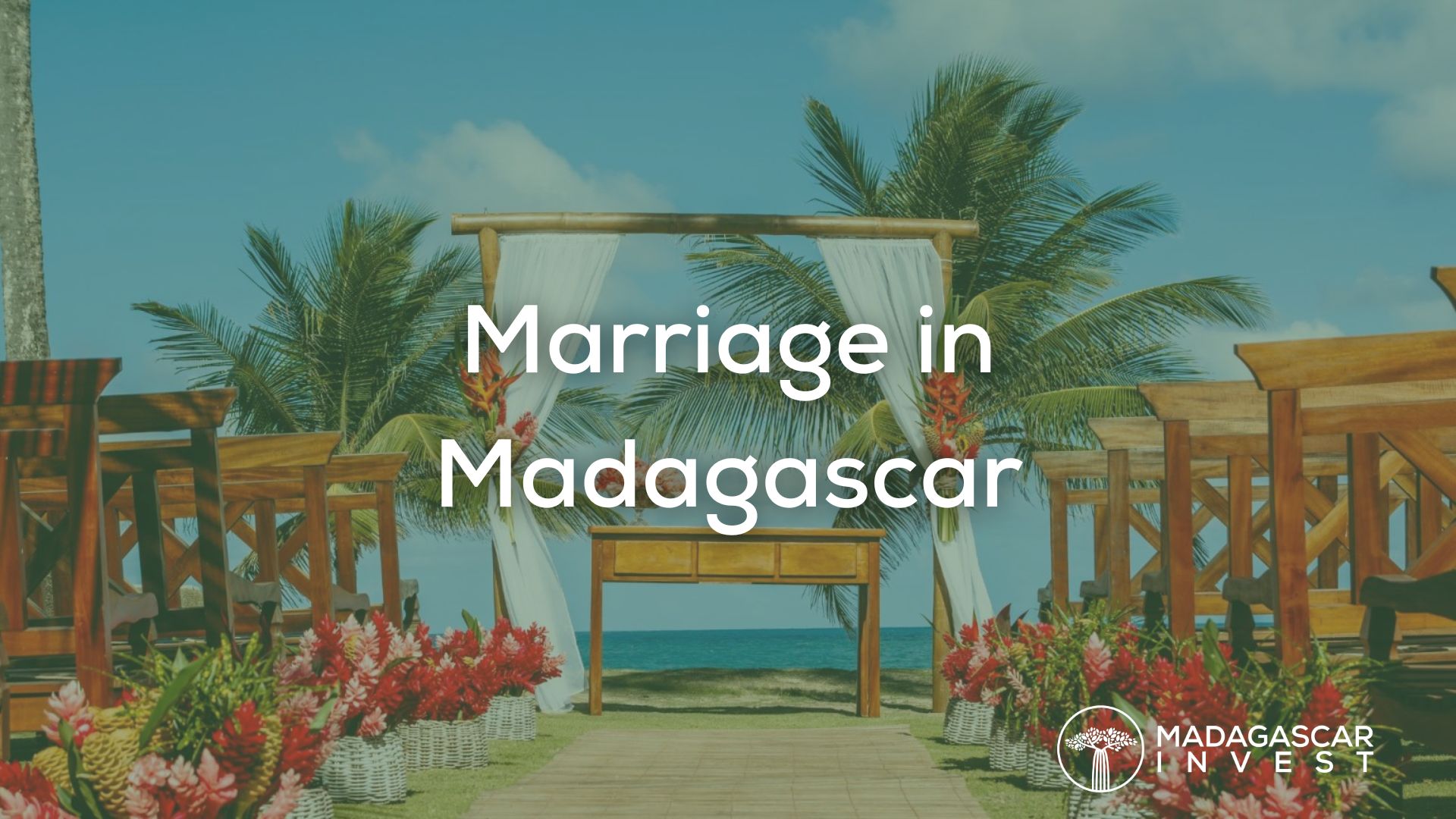 image of a marriage ceremony on a beach in madagascar