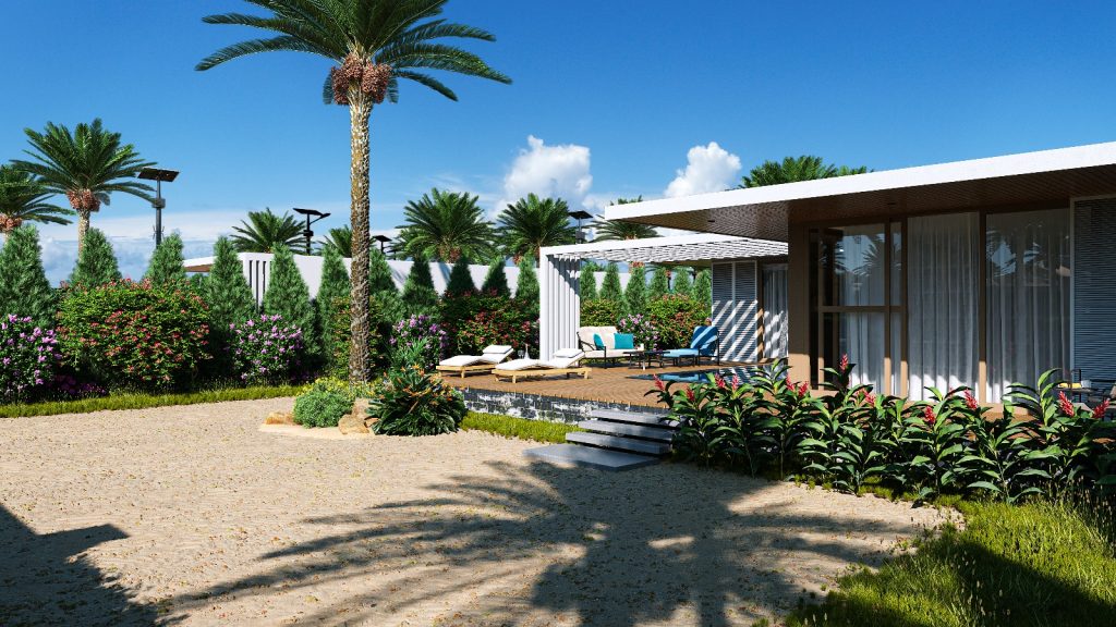 Villa en bord de mer avec piscine et allée privée à Lechia Estate