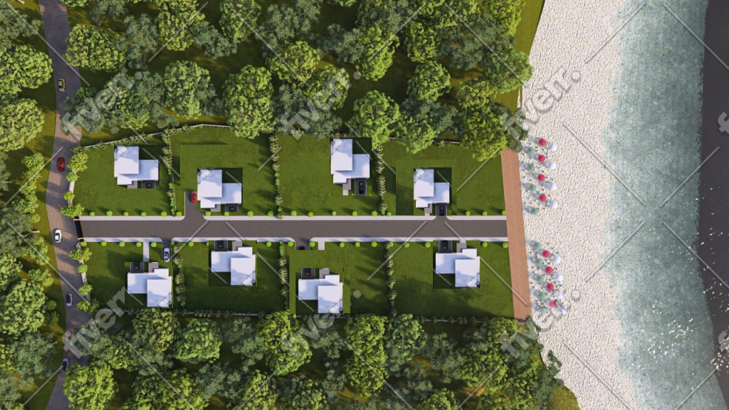 Domaine d'Arven avec maisons