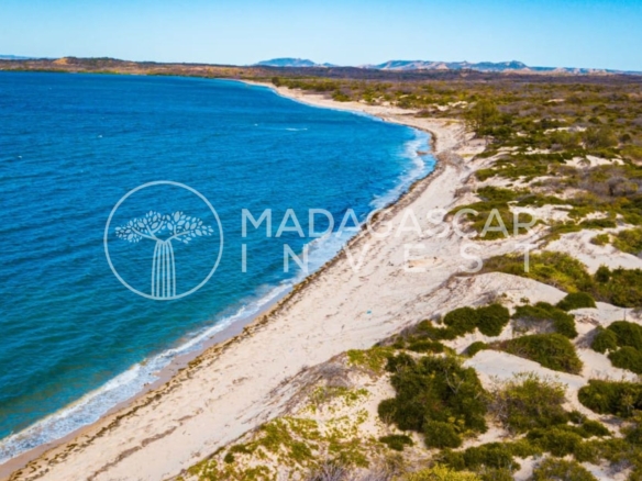 aerial photo of the Tsiala Bay beachfront property located just north of diego suarez